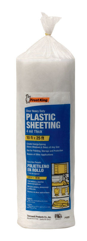 THERMWELL PRODUCTS CO INC, Frost King Plastic Sheeting 4 mil X 10  W X 25 ft. L Plastic Clear