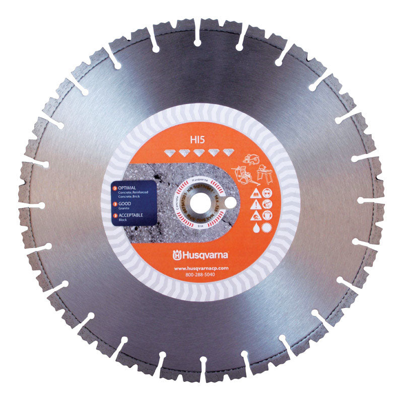 HUSQVARNA CONSTRUCTION PRODUCTS, Husqvarna 14 in. D HI5 Diamond Segmented Rim Saw Blade 24 teeth 1 pk