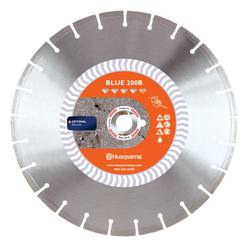 HUSQVARNA CONSTRUCTION PRODUCTS, Husqvarna 18 in. D X 1 in. Blue 200B Diamond Diamond Saw Blade