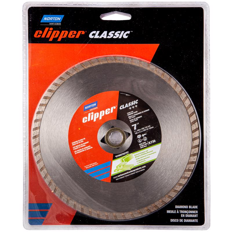 SAINT-GOBAIN ABRASIVES INC, Norton Clipper 7 in. D X 5/8 and 7/8 in. Diamond Turbo Rim Circular Saw Blade 1 pk