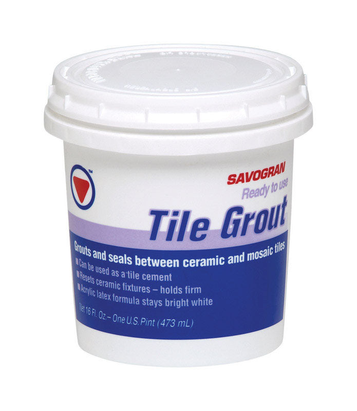 SAVOGRAN CO, Savogran Indoor Bright White Tile Grout 1 pt