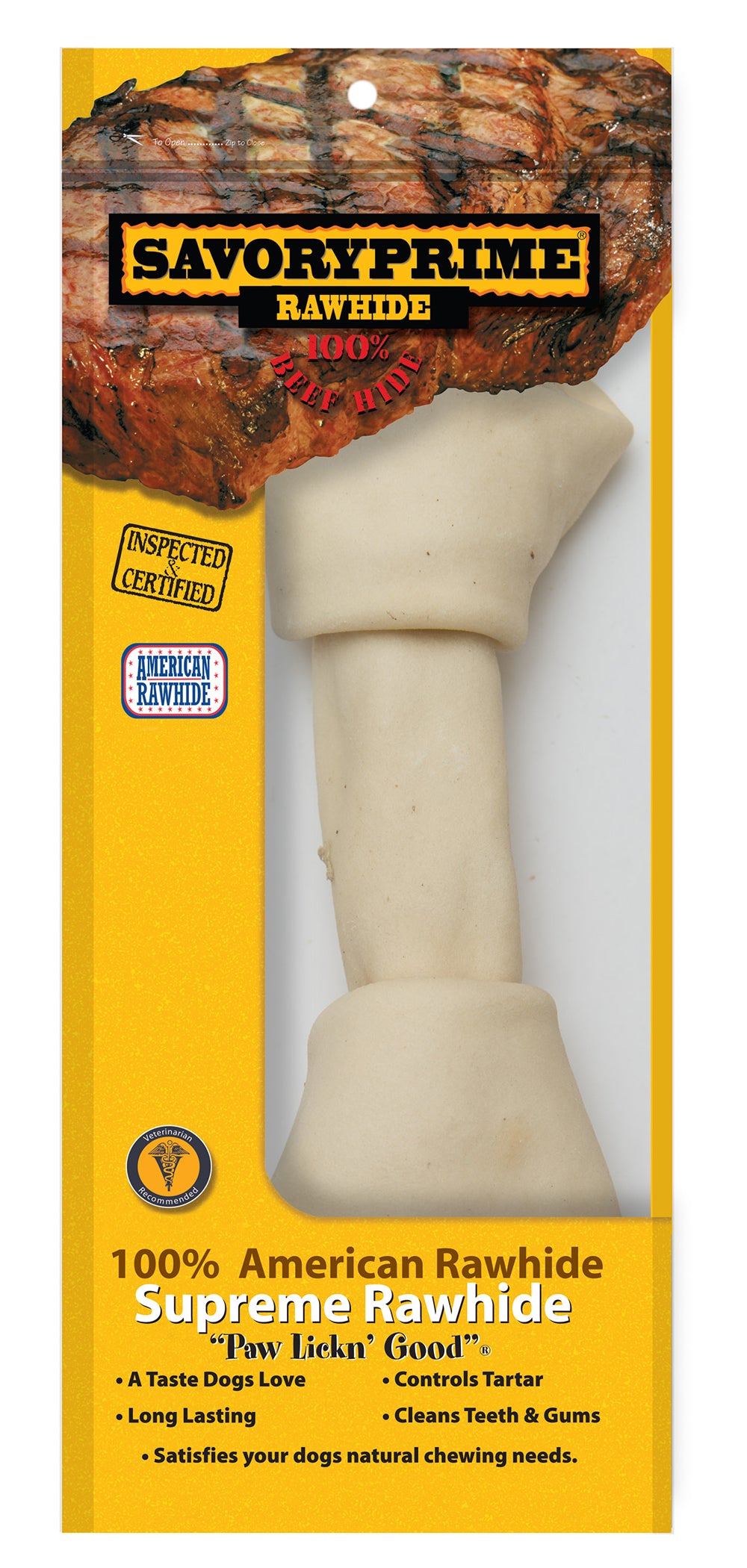 S & M PROFESSIONALS INC, Savory Prime All Size Dogs Adult Knotted Bone Natural 10 in. L 1 pk