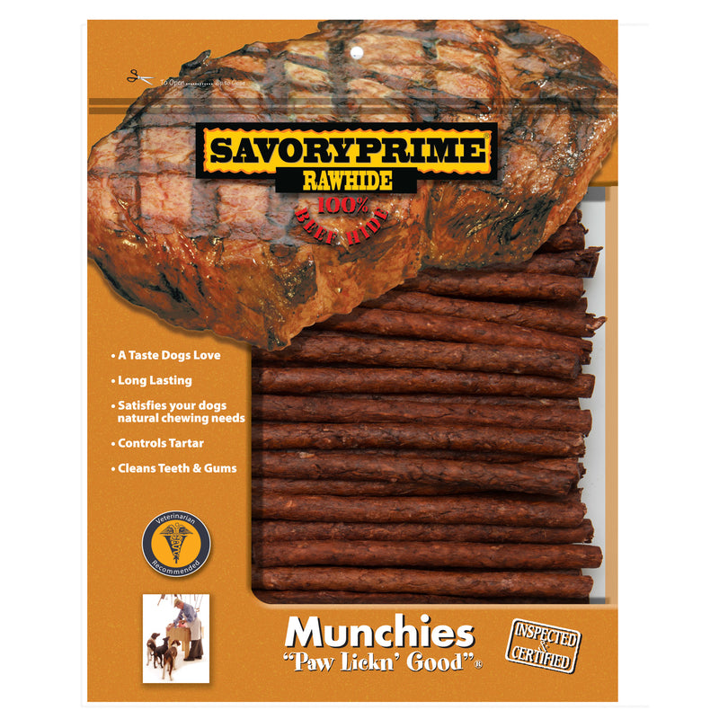 S & M PROFESSIONALS INC, Savory Prime Beef Rowhide Grain Free Bone For Dogs 100 pk