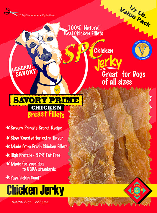 S & M PROFESSIONALS INC, Savory Prime Chicken Grain Free Jerky Tenders For Dogs 8 oz 1 pk