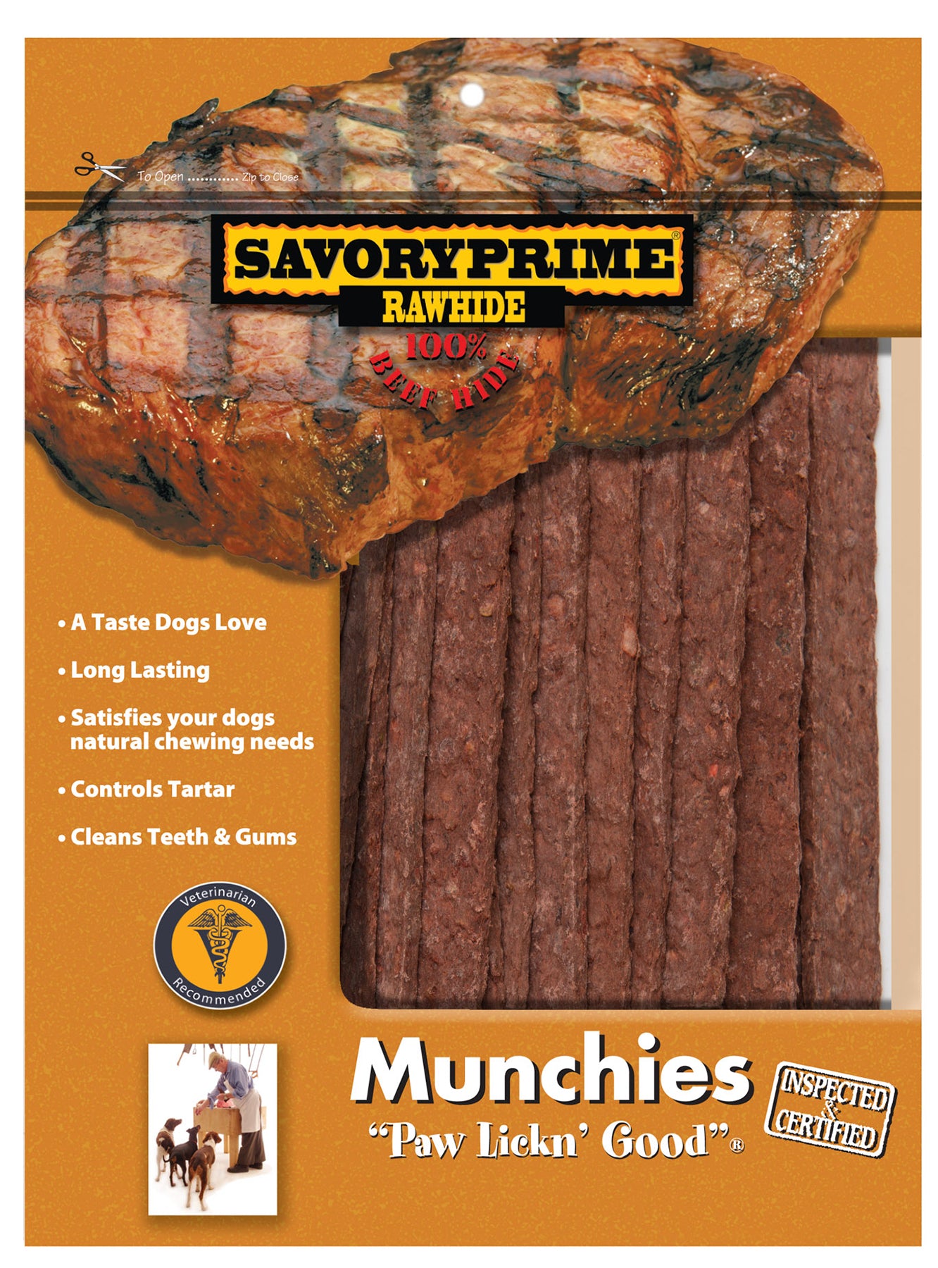 S & M PROFESSIONALS INC, Savory Prime Munchies Small/Medium Rawhide Sticks Beef 5 in. L 36 pk