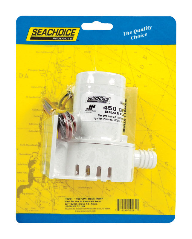 SEACHOICE/LAND&SEA INC., Seachoice 450 gph Bilge Pump 12 V