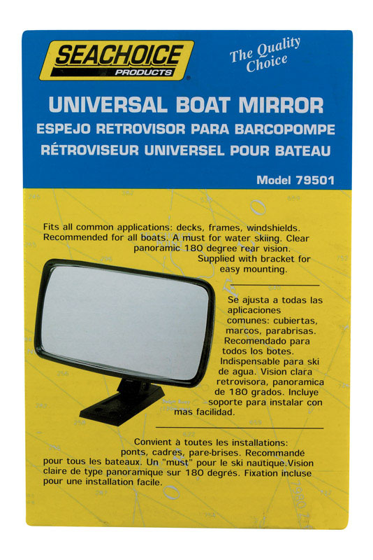 SEACHOICE/LAND&SEA INC., Seachoice  ABS Plastic  Boat Mirror  1 pk