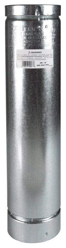SELKIRK CORP, Selkirk 4 in. Dia. x 18 in. L Aluminum Round Gas Vent Pipe (Pack of 6)