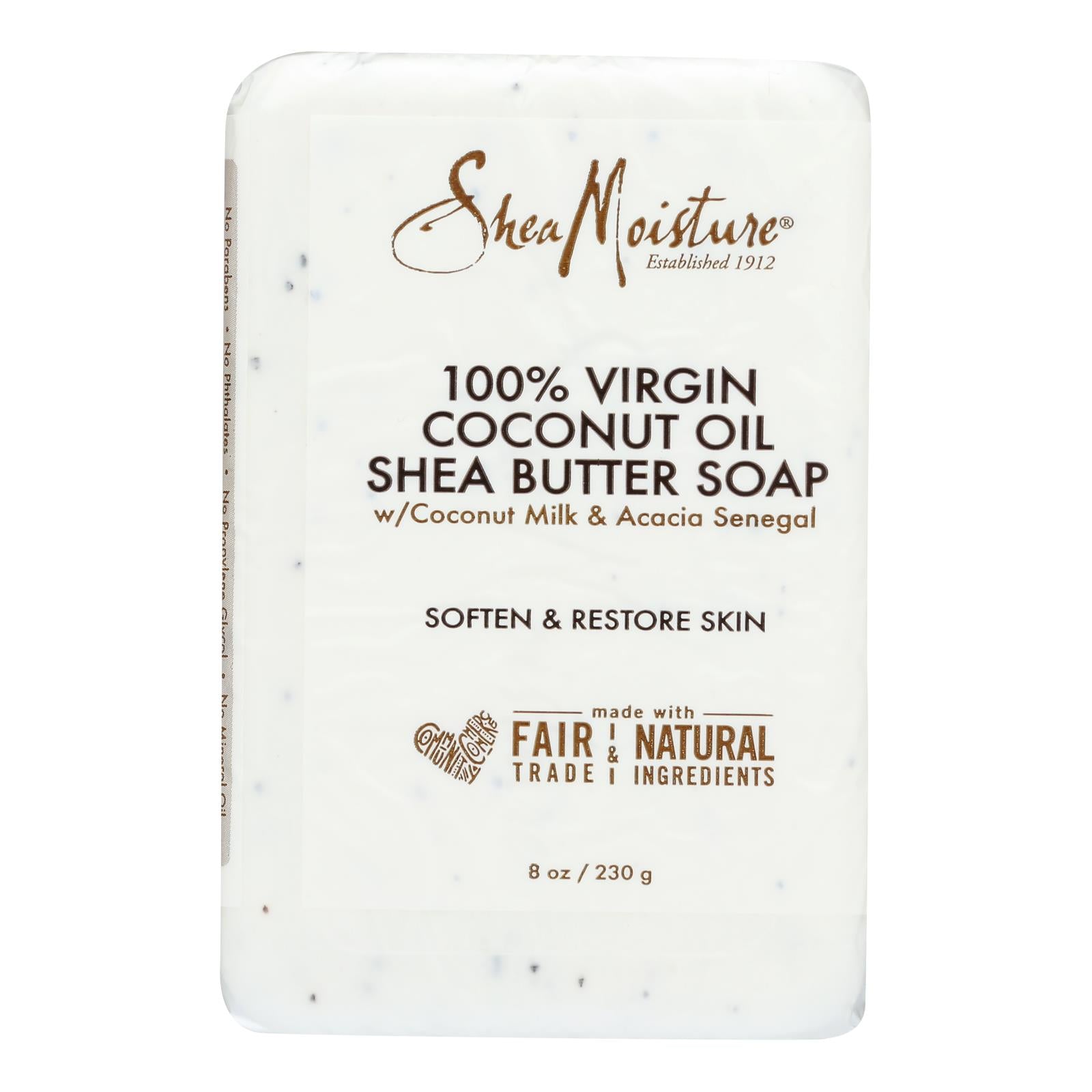 Shea Moisture, Shea Moisture - Bar Soap 100% Vr Coconut Oil - 1 Each - 8 OZ